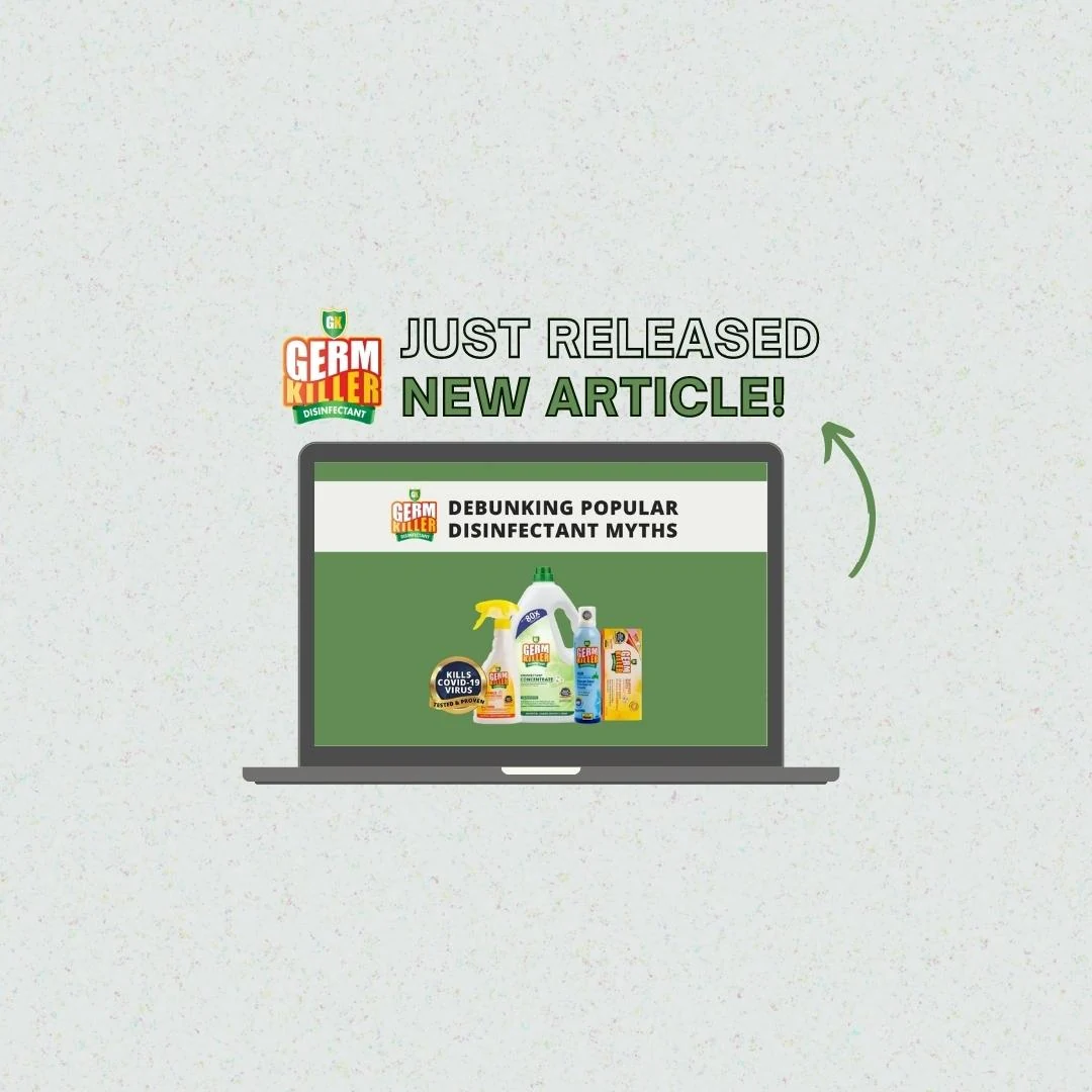 GK archive graphic introducing its disinfectant myths article
